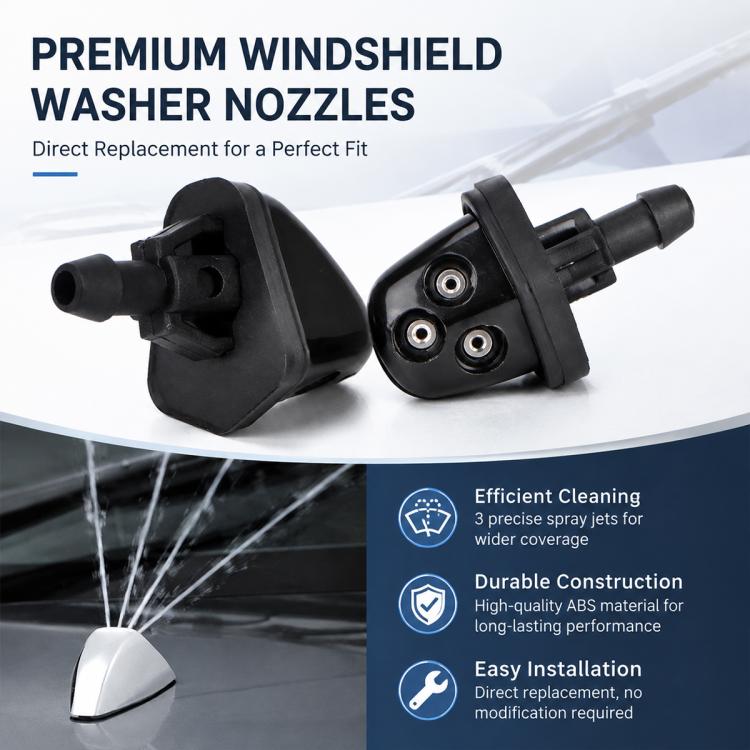 2 PCS Front Windshield Washer Wiper Jet Water Spray Nozzle for Suzuki