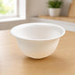 Soft silicone facial mask mixing bowl, white, with measuring scale markings