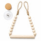 Wooden Beaded Toilet Paper Holder / Towel Rack