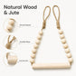 Wooden Beaded Toilet Paper Holder / Towel Rack