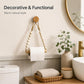 Wooden Beaded Toilet Paper Holder / Towel Rack