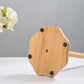 Bamboo holder base with hexagonal shape and black non-slip pads