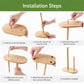 Bamboo countertop storage rack parts shown during installation