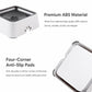 White pet water bowl with anti-slip pads and removable water tray.