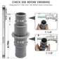 Gray plastic swimming pool vacuum hose connector for 1-1/4 in and 1-1/2 in hoses