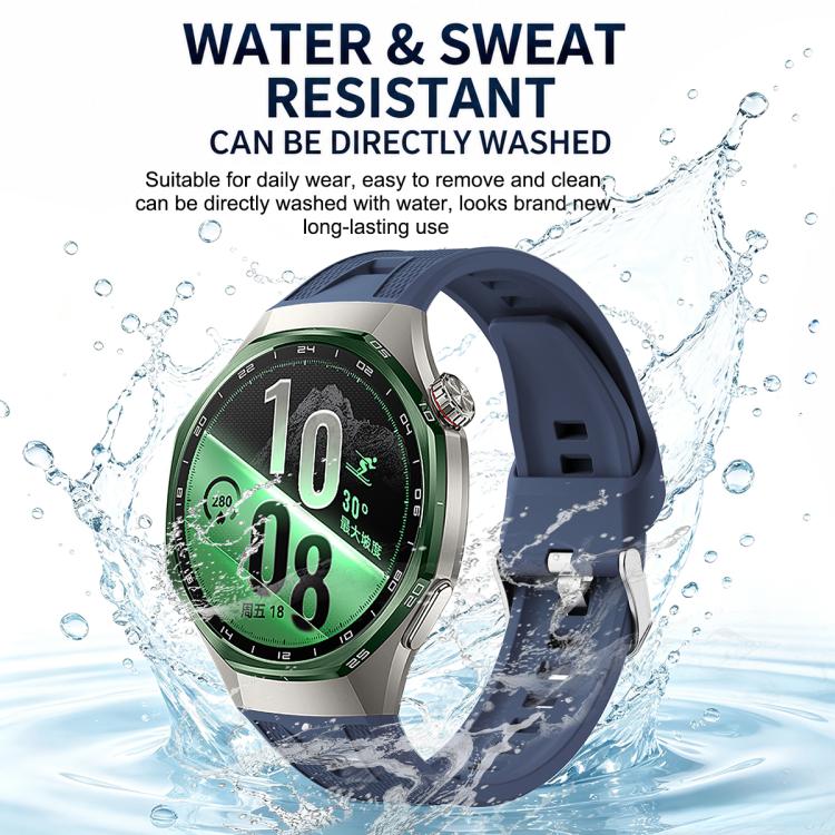 Press Button Quick Release Silicone Watch Band, For Huawei Watch GT7 / GT7 Pro 46mm