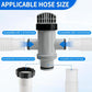 Dual-split pool plunger valve for 1.25 in and 1.5 in hoses, gray body