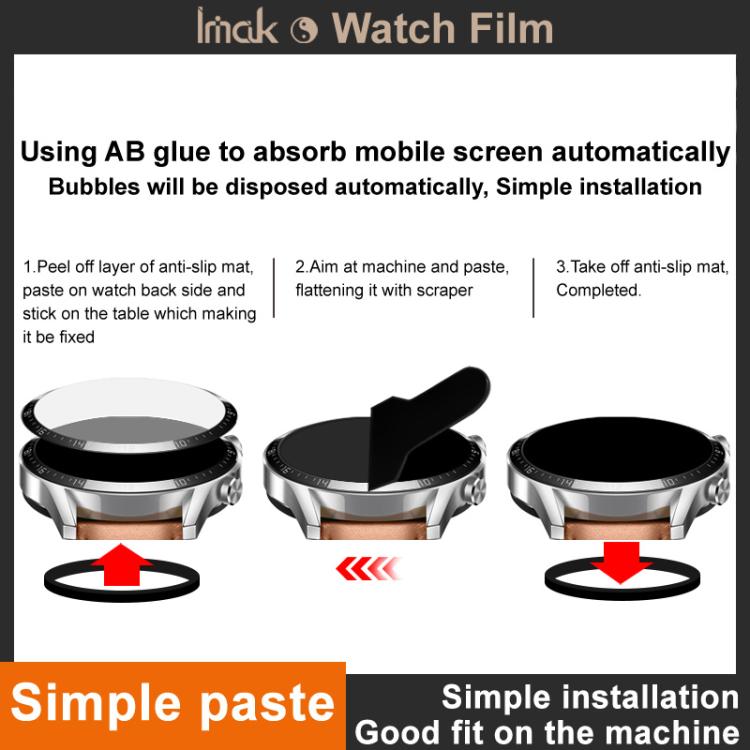 IMAK Black Scale Version Plexiglass HD Watch Protective Film, For Huawei Watch 6 Pro 46mm, For Huawei Watch 6 Pro 43mm, For Huawei Watch 6 46mm, For Huawei Watch 6 42mm, For Huawei Watch GT 7 Pro 46mm, For Huawei Watch GT 7 46mm