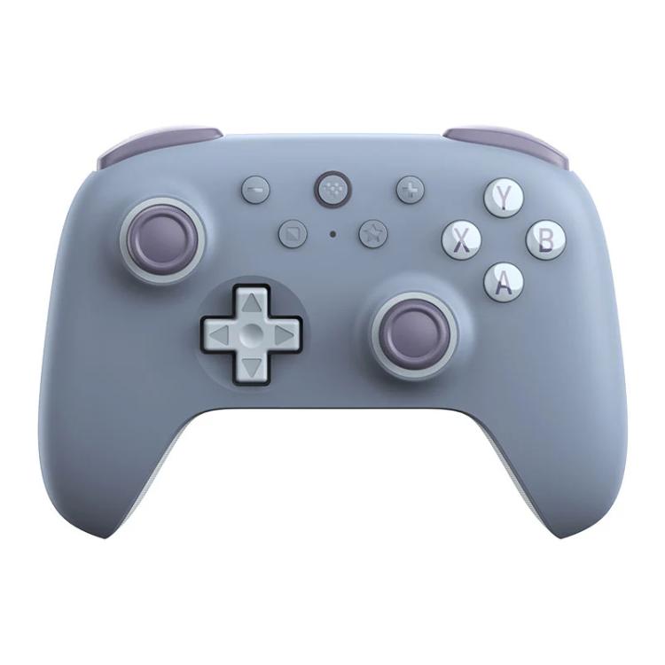 Dark blue wireless game controller with D-pad, face buttons, and dual analog sticks