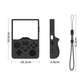 Black silicone case for handheld console with cutouts; includes lanyard cord