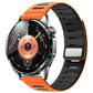 Horizontal Stripes Two Color Magnetic Silicone Watch Band, 22mm
