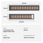 Horizontal Stripes Two Color Magnetic Silicone Watch Band, 22mm