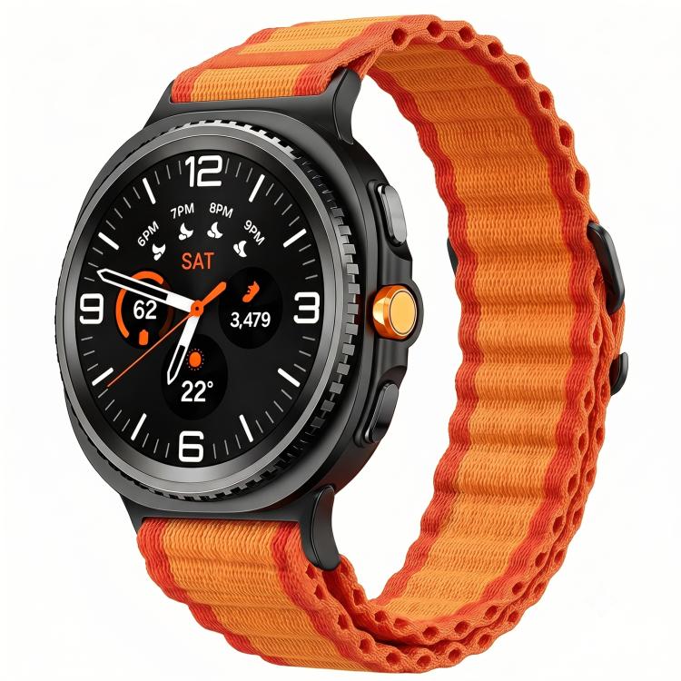 Ocean Wave Texture Nylon Watch Band, For Galaxy Watch9 / 8 / 8 Classic