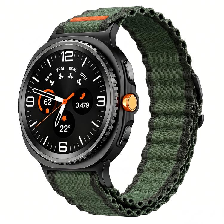 Ocean Wave Texture Nylon Watch Band, For Galaxy Watch9 / 8 / 8 Classic