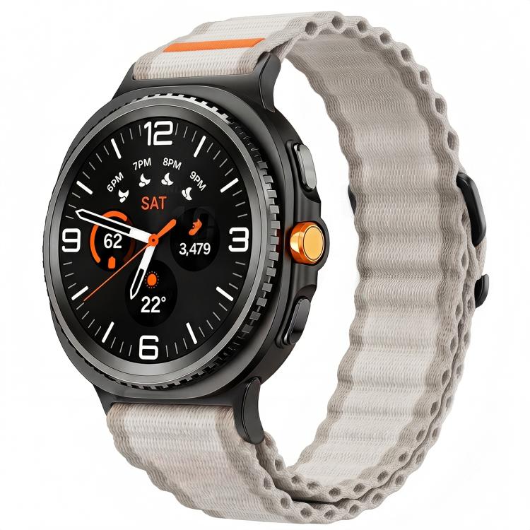 Ocean Wave Texture Nylon Watch Band, For Galaxy Watch9 / 8 / 8 Classic
