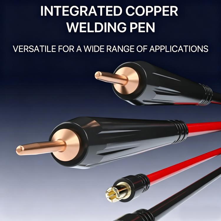 Integrated welding pens set with copper electrodes and insulated black-red cables