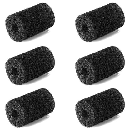 Black replacement scrubbing sponges, 6-pack for pool cleaner