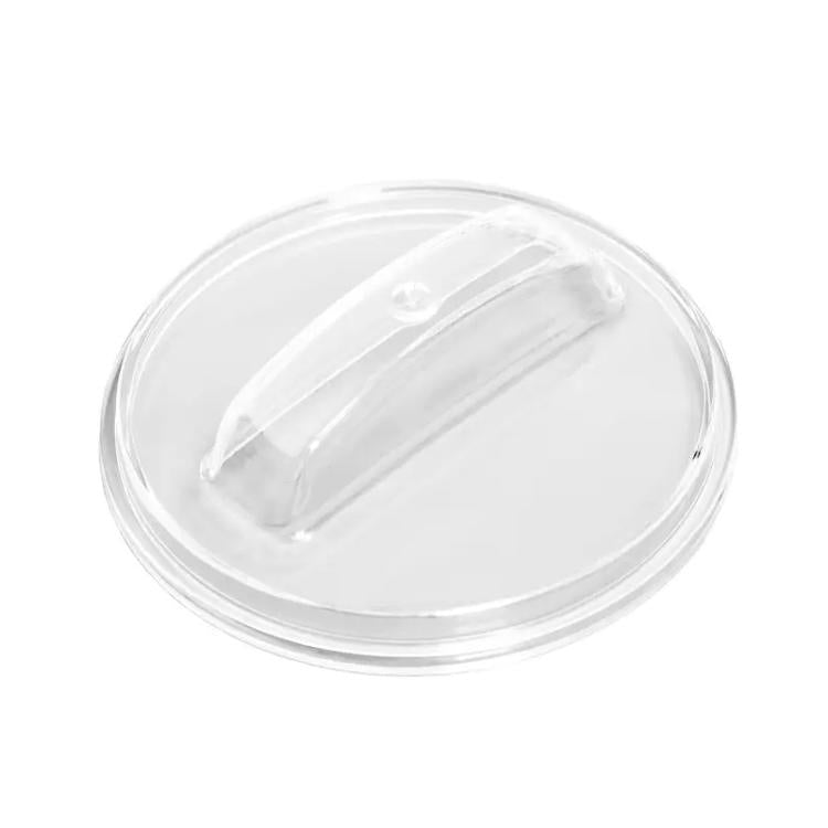 Transparent plastic sand filter cover with molded insert