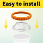 Orange nut ring with clear snap-on filter cover