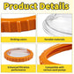 Orange nut ring with clear transparent cover for sand filtration