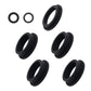 Set of black rubber ring washers with small O-ring
