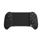 Black mobile game controller with dual joysticks and ABXY button cluster on screen holder