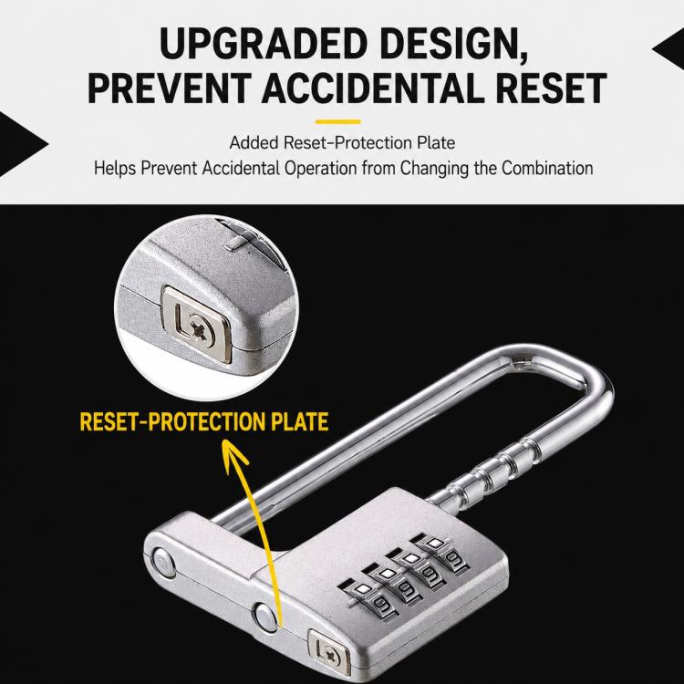 Adjustable Lock-Length Combination Lock for Cabinet Door Handles