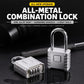 All-Metal Combination Padlock Heavy-Duty Lock for Warehouse & Garden Gate