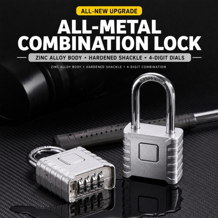 All-Metal Combination Padlock Heavy-Duty Lock for Warehouse & Garden Gate