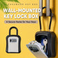 Wall-Mount Key Storage Box Combination Lock with Steel Cable & Plastic Lock Body