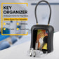 Wall-Mount Key Storage Box Combination Lock with Steel Cable & Plastic Lock Body
