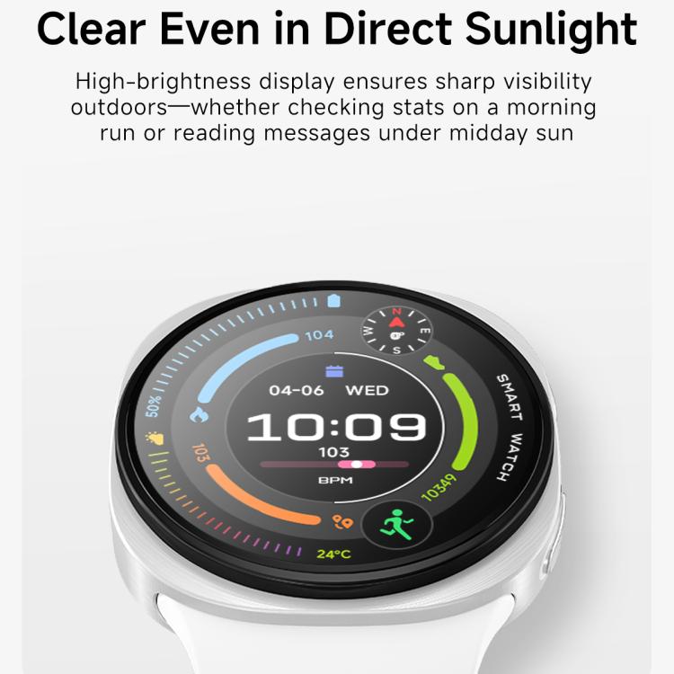 W9 Mini 1.29 inch IPS Round Screen Foreign Language Version Smart Watch Supports Blood Glucose Testing