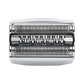 Braun Series 7 shaver foil head with center trimmer blade, silver and black