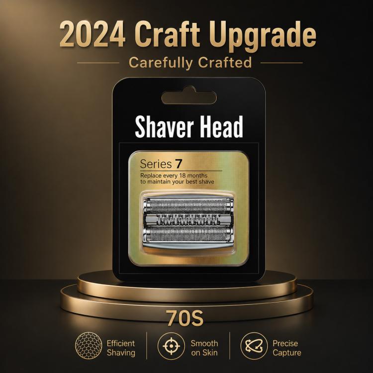 Braun Series 7 shaver head blister pack with silver foil unit, 70S style