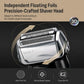 Braun Series 7 foil shaver head, silver housing with ultra-thin foil surfaces