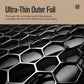 Ultra-thin outer foil with hexagonal mesh pattern, for foil shaver head