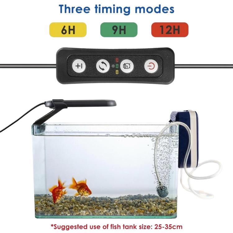 HS-Q1 USB DC5V 6W 15 LEDs Clip-on Aquarium Light with Timer and Dimming Function