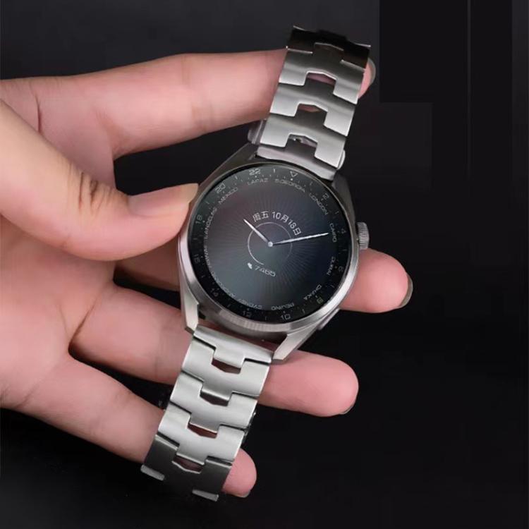 Safety Buckle Titanium Alloy Watch Band, 22mm