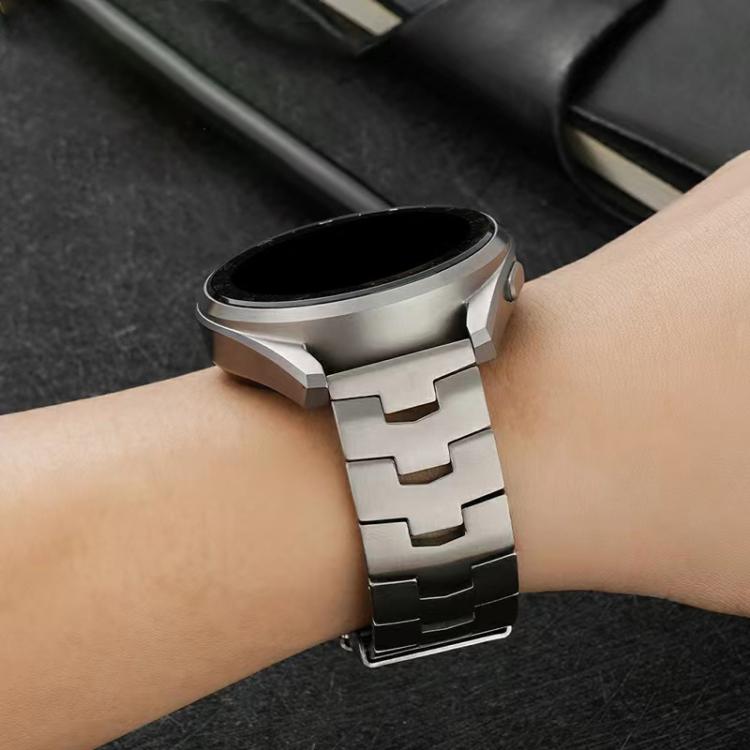 Safety Buckle Titanium Alloy Watch Band, 22mm