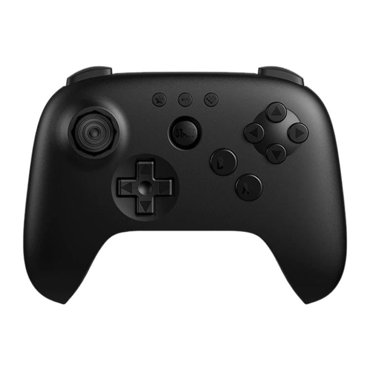 Black N64 Bluetooth game controller with buttons, thumbsticks, and D-pad