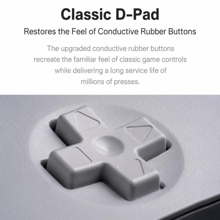 White N64 Bluetooth controller D-pad with raised button details
