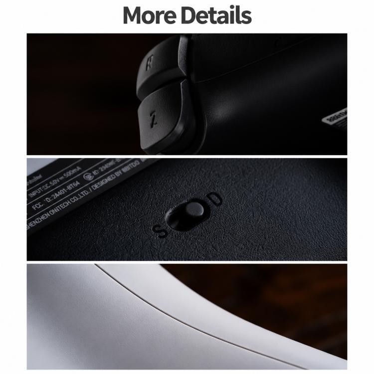 Close-up details of N64 Bluetooth controller buttons and textured surface