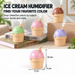 Ice Cream Shape Type-C Mini Desktop Night Light Humidifier, Water Tank Capacity: 150ml