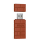 Brick red 8BitDo USB wireless Bluetooth receiver with stacked block body and USB plug.