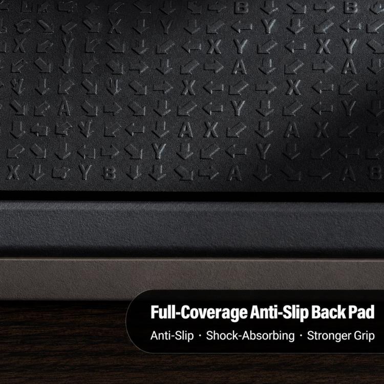 Arcade controller back pad area with anti-slip textured grip and pattern surface