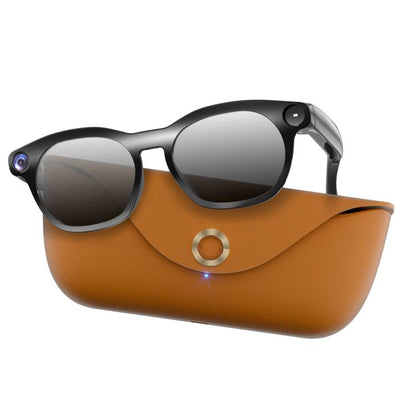 CY03MAX 8MP AI Smart Camera Glasses with Photochromic Lenses & Charging Case, CY03MAX