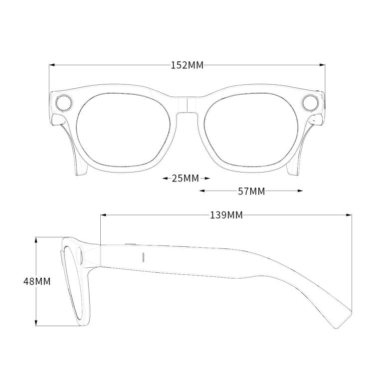 CY03MAX 8MP AI Smart Camera Glasses with Photochromic Lenses & Charging Case, CY03MAX