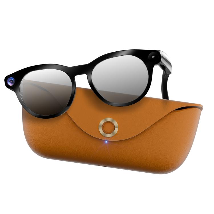 CY05MAX 8MP AI Smart Camera Glasses with Photochromic Lenses & Charging Case, CY05MAX