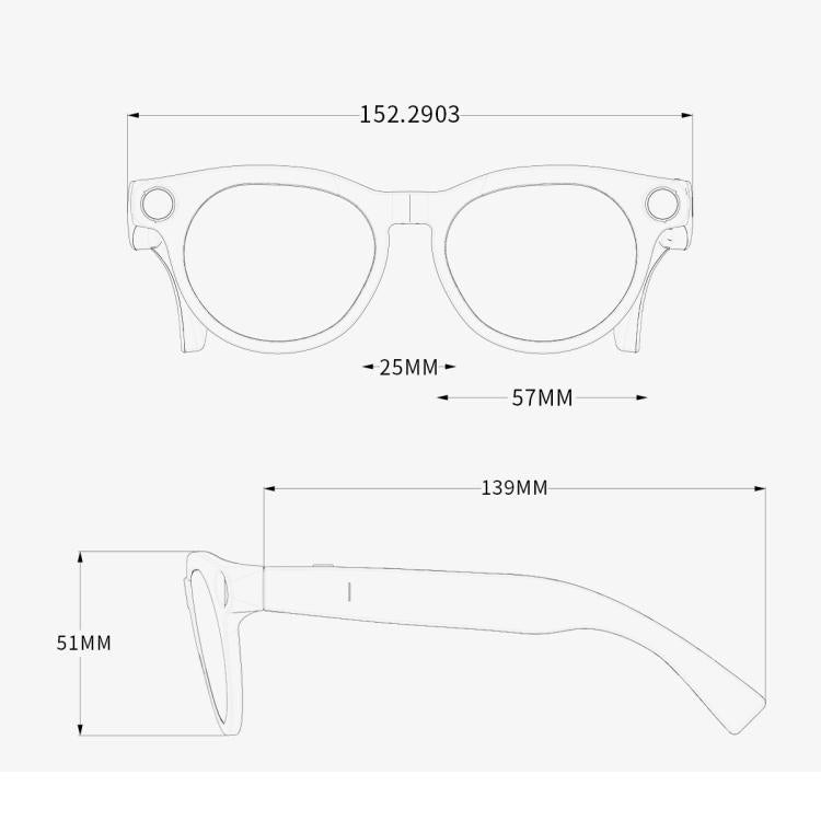 CY05MAX 8MP AI Smart Camera Glasses with Photochromic Lenses & Charging Case, CY05MAX