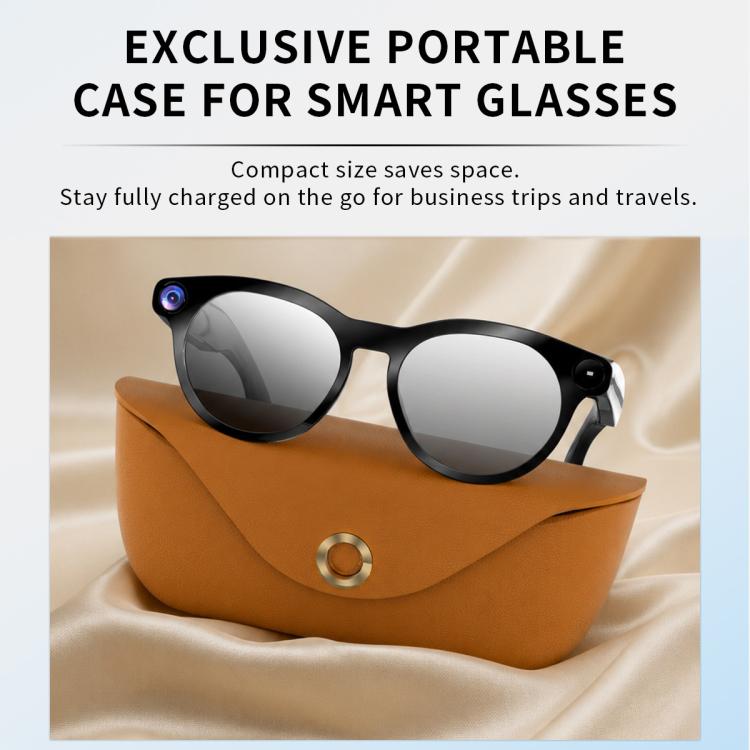 CY05MAX 8MP AI Smart Camera Glasses with Photochromic Lenses & Charging Case, CY05MAX